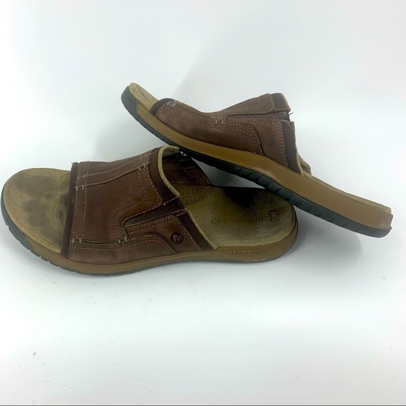 Merrell Espresso Leather Sandals - Picture 1 of 4